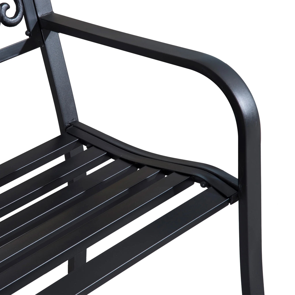 50" Steel 2 Seat Garden Bench E19663