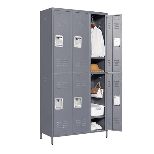 6 Door 72" H Metal Lockers with Lock L109466