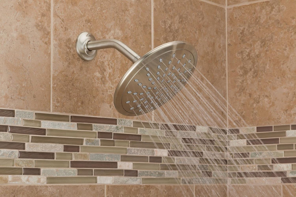 Brushed Nickel Round Rainshower Showerhead, Pack of 2 K69839