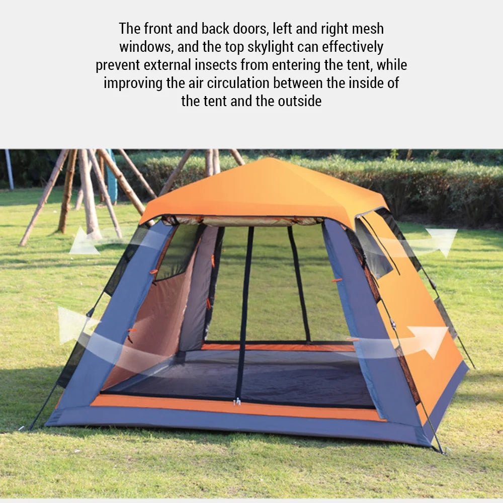 Waterproof Camping Tent Automatic Quick Open Instant Setup (3 4 Person) F4025