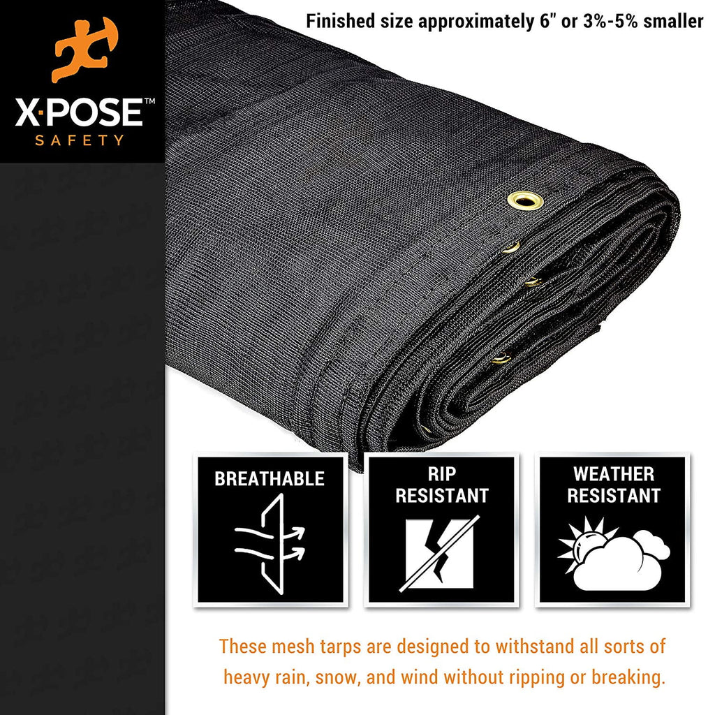 Heavy Duty Mesh Tarp 10’ x 14’ Black W7245