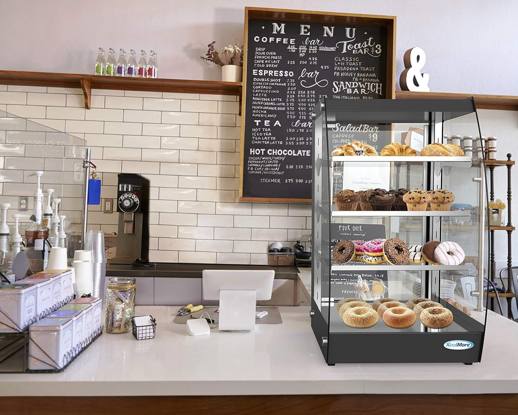 Commercial Glass Bakery Display Case 4 Tier with LED Lighting C201