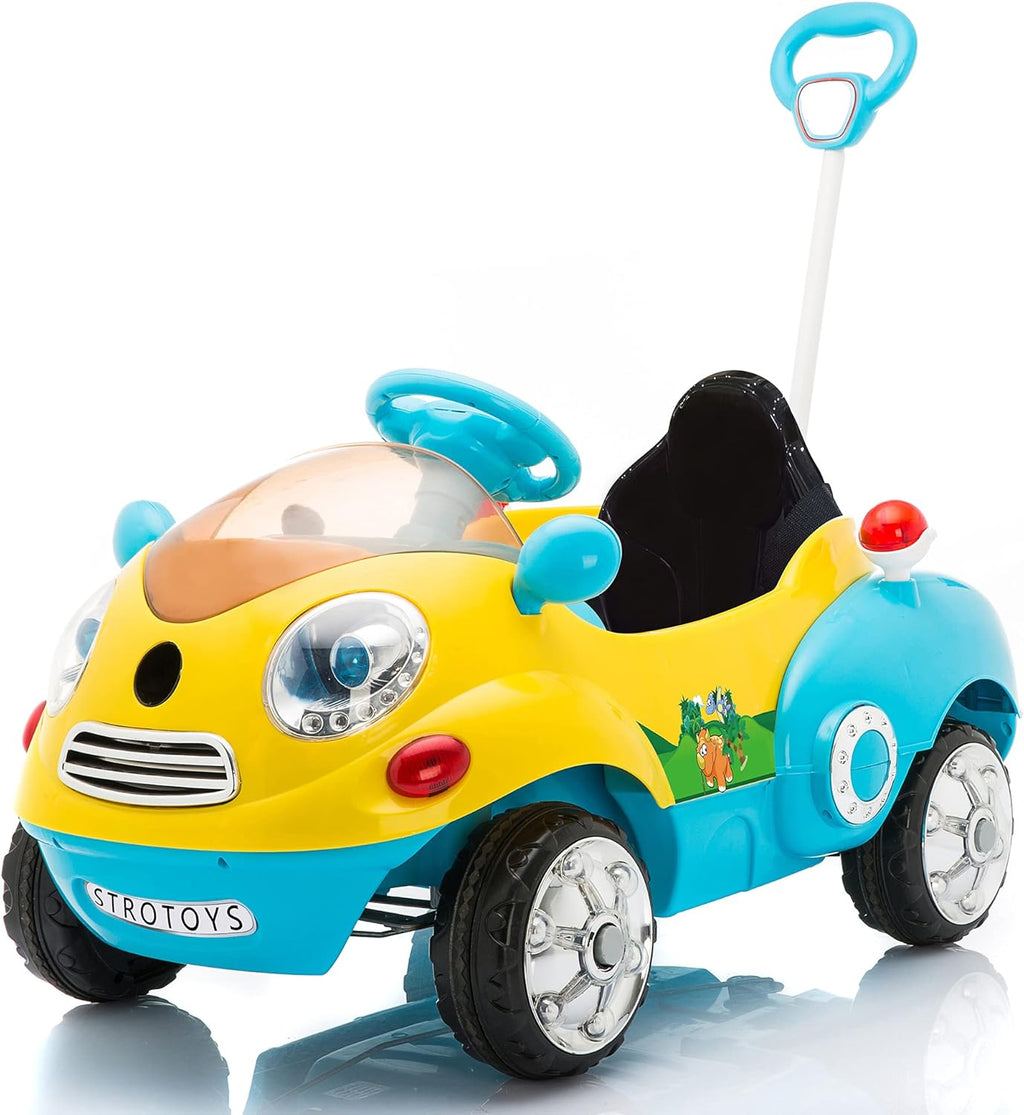 Push Car for Kids Ride On Car with Remote Control Blue & Yellow A899395