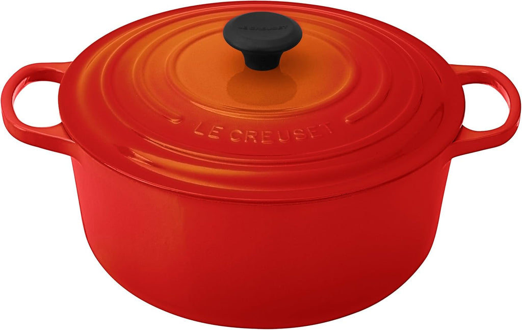 7.25 qt Enameled Cast Iron Round Dutch Oven W2216