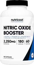 2250mg Nitric Oxide Booster, 180 Capsules Y74490