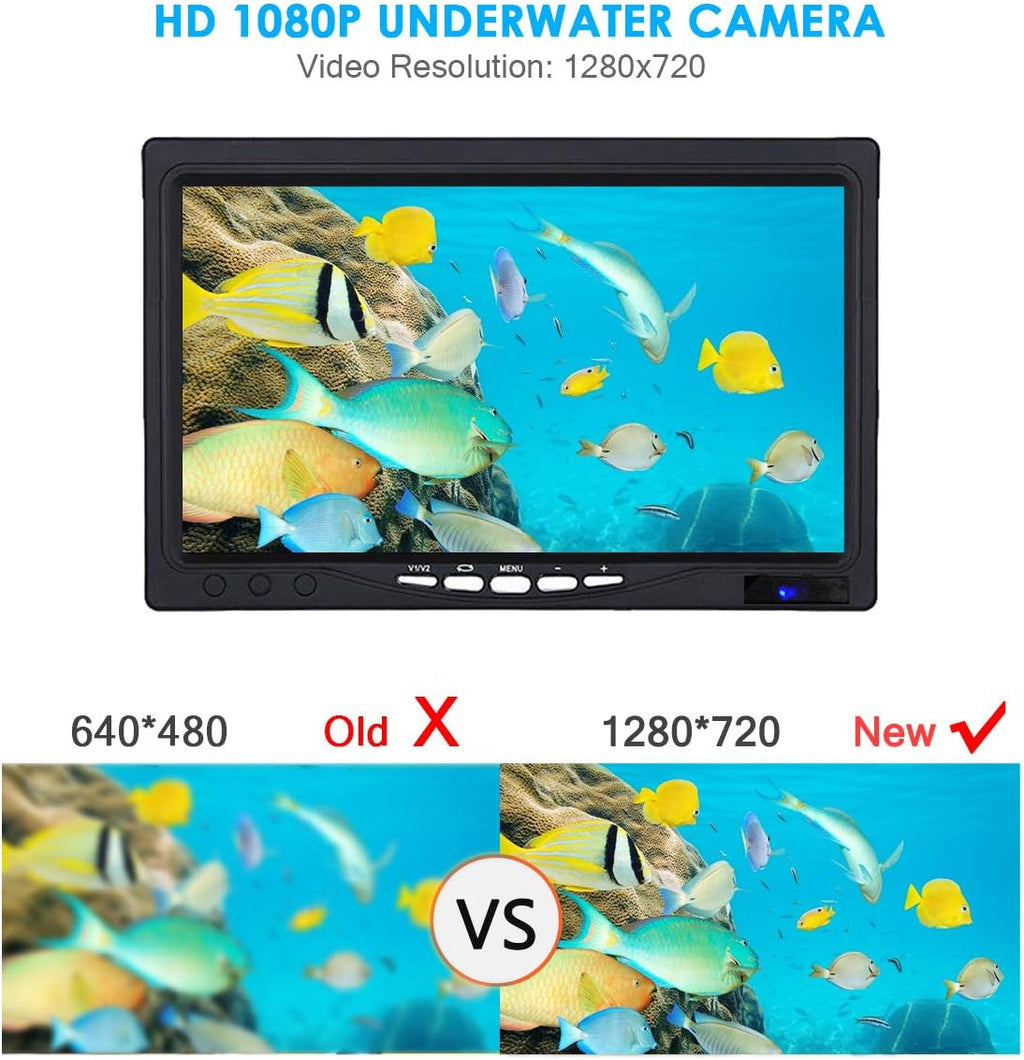 Underwater Fishing Camera with DVR IP68 7'' LCD 1080P 15m Cable Y977