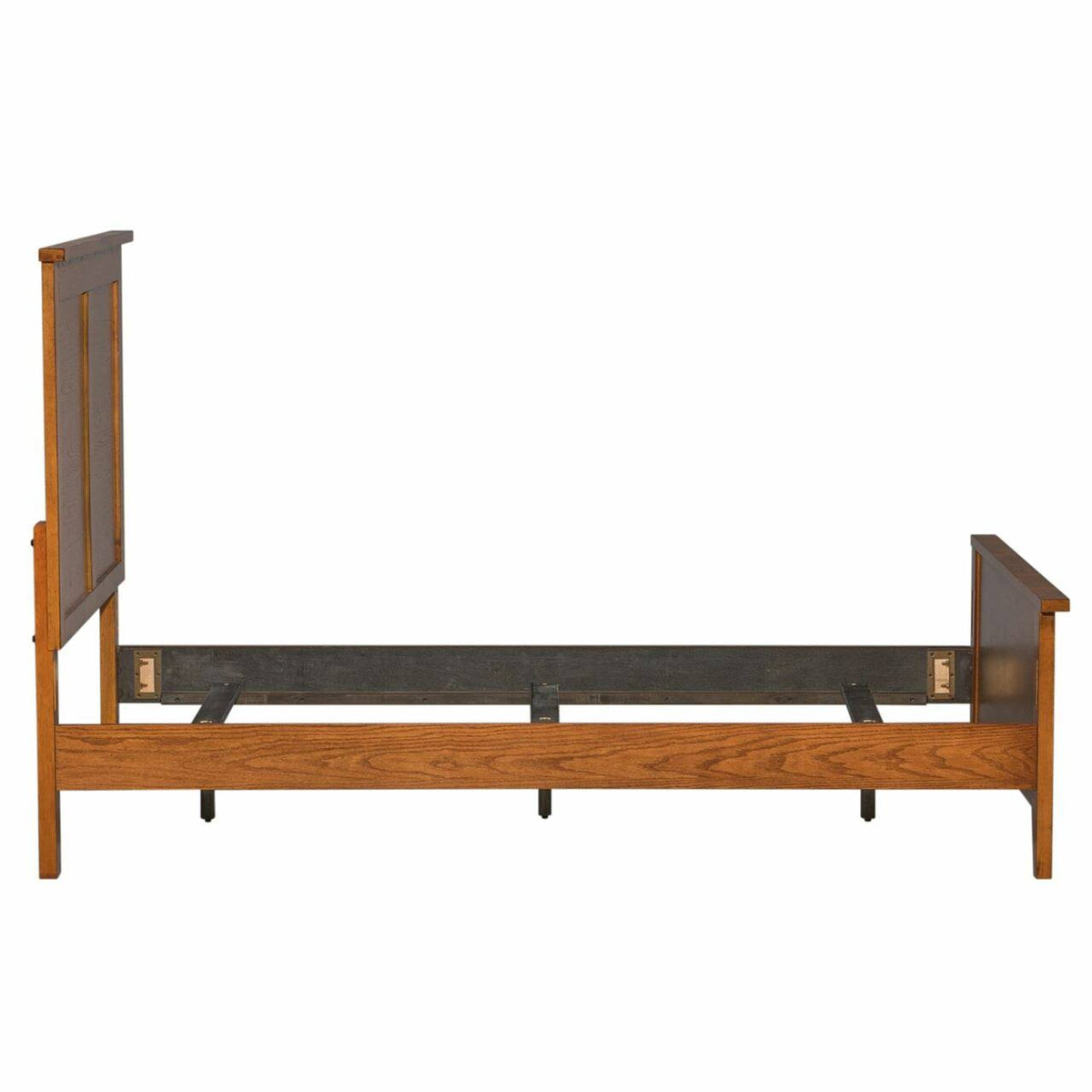 Twin Panel Bed in Aged Oak R986963