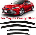 Dark Tinted Tape-On Side Window Visor Deflectors Vent Rain Guards H85401