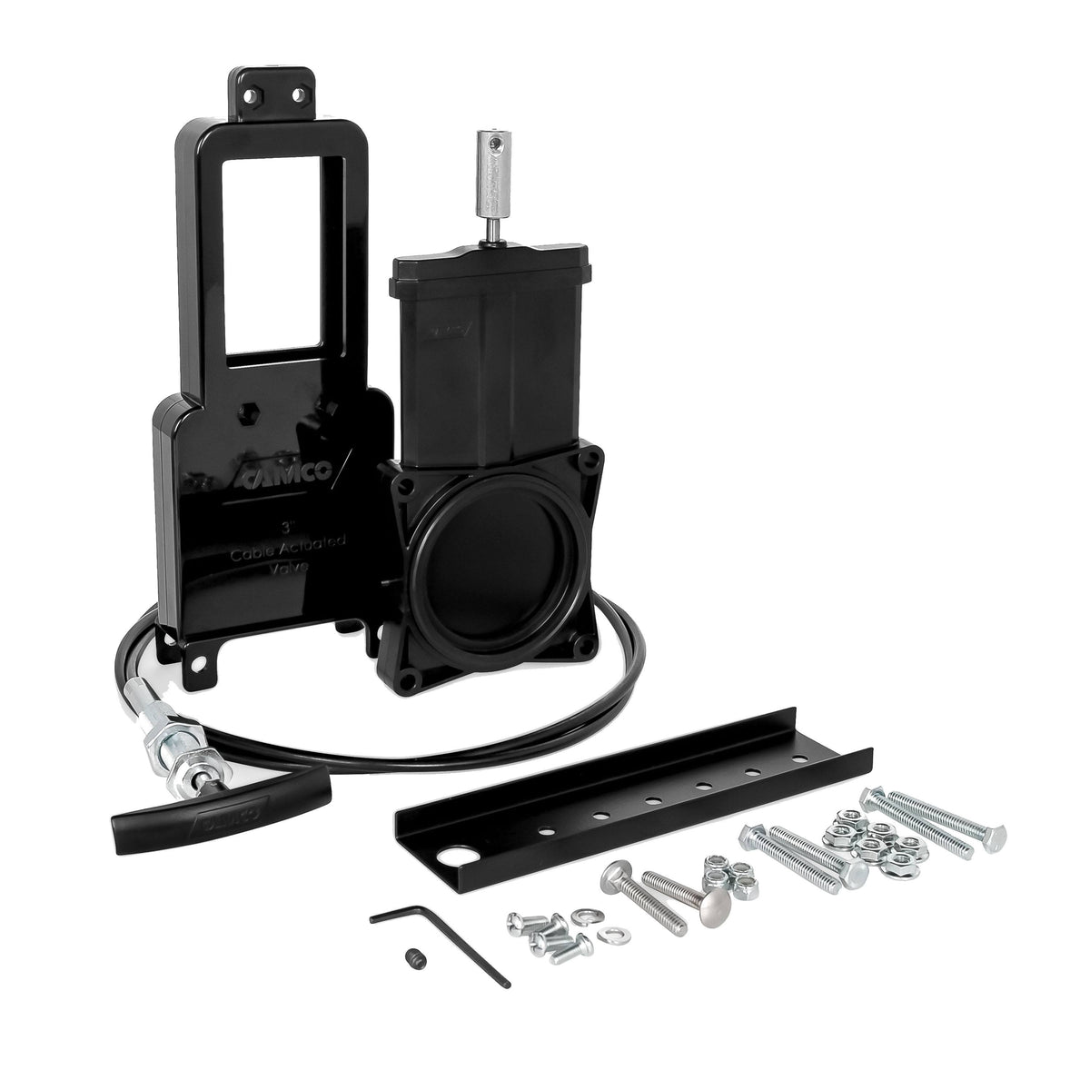 3 in. Waste Valve Kit with 72 ft. Cable and Metal Handle F9725