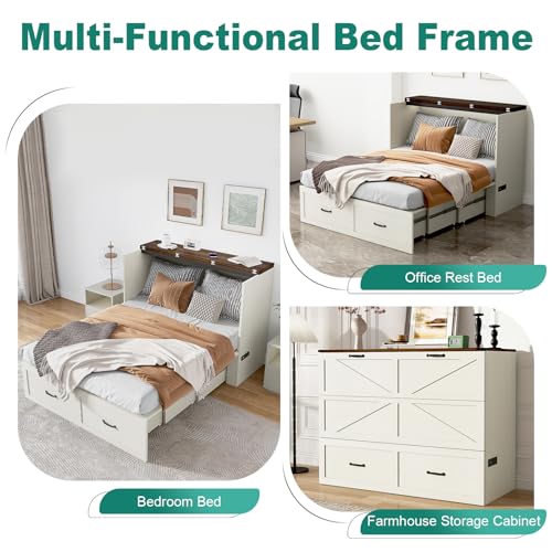 Full Size Black Wood Murphy Chest Bed with Drawer N8651