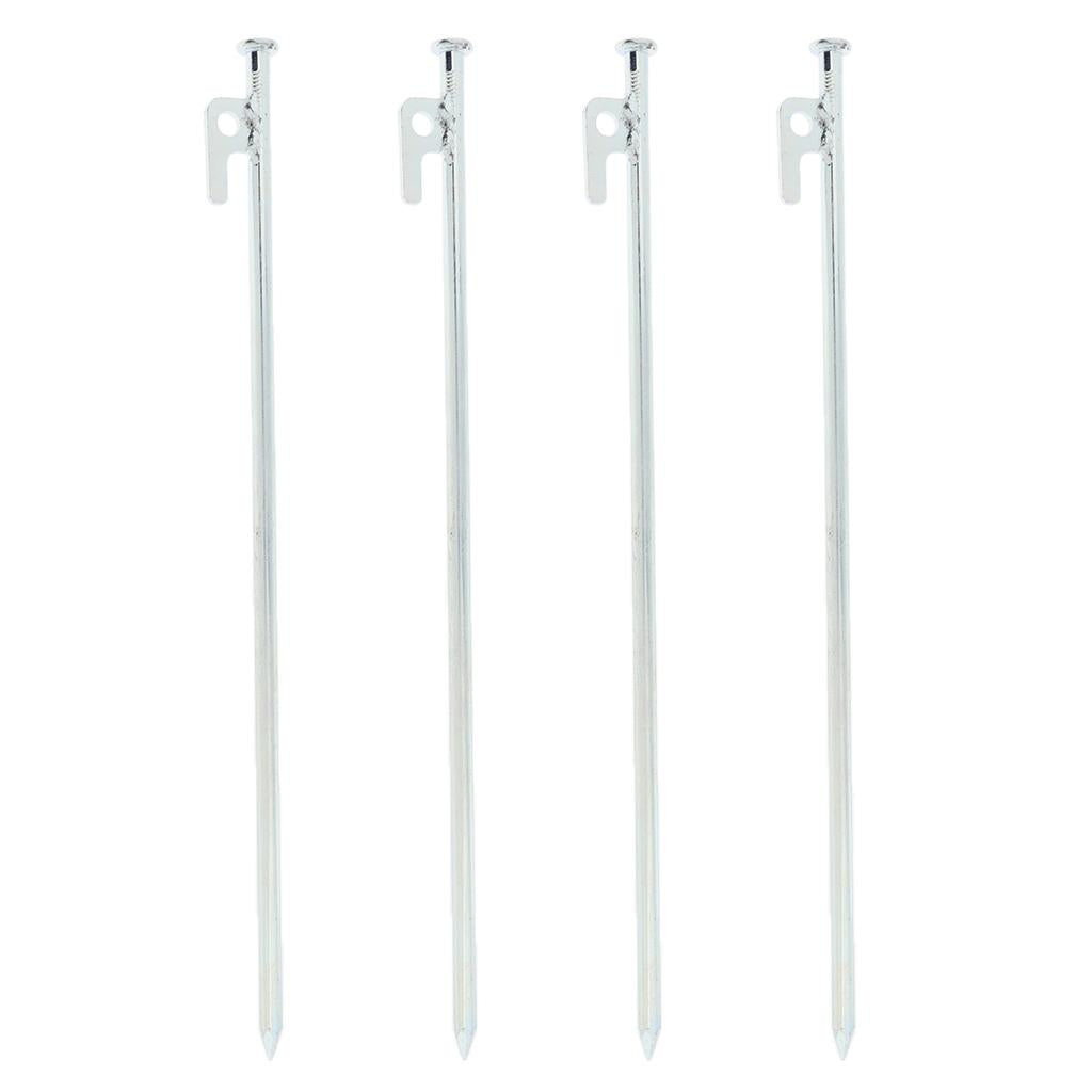 4 Pcs Stainless Steel 40cm Tent Stakes T19817