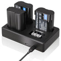3 Pack EN-EL15C Batteries and Three-Slot Charger Set 2280mAh M726266
