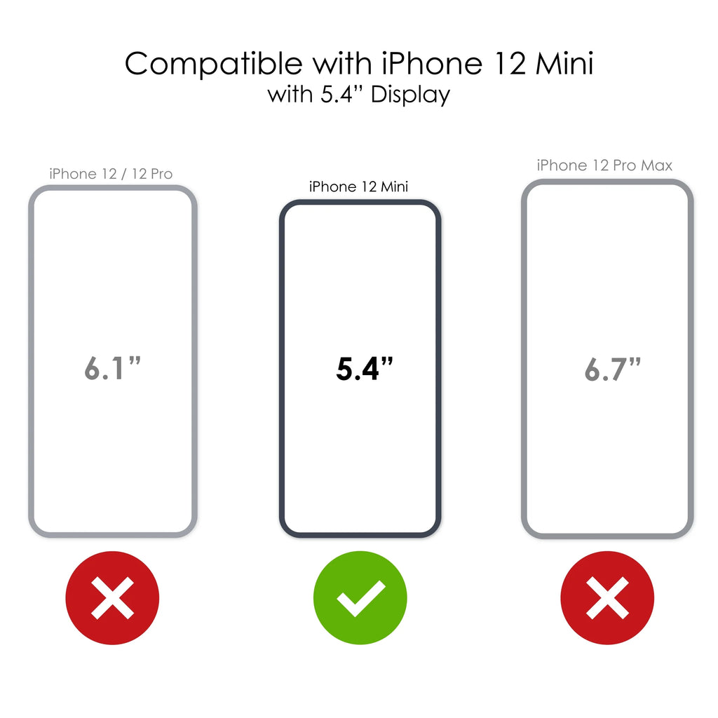 Clear Shockproof Hybrid Case for iPhone 12 MINI with Tempered Glass Screen Protector N9450