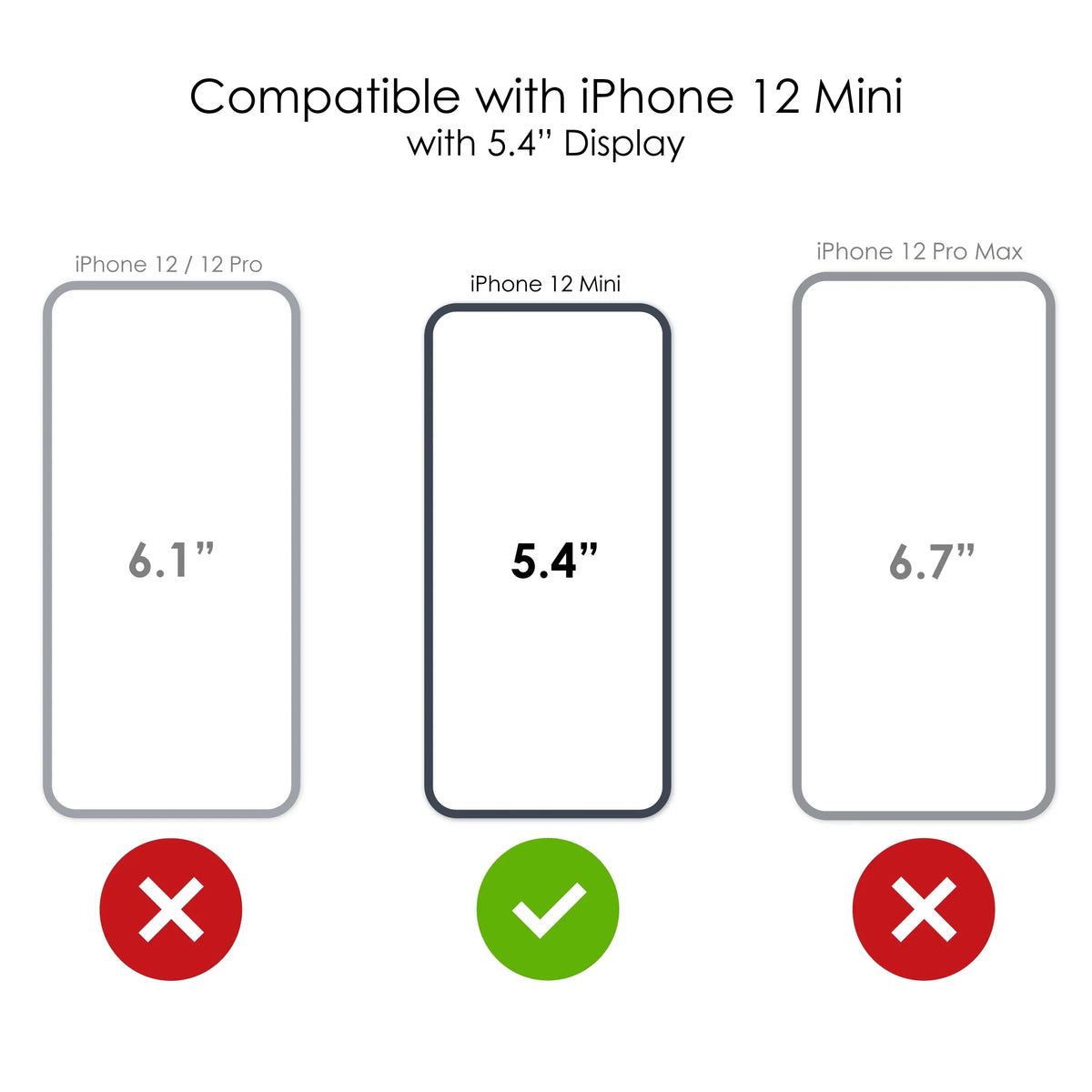 Clear Shockproof Hybrid Case for iPhone 12 MINI with Tempered Glass Screen Protector N9450