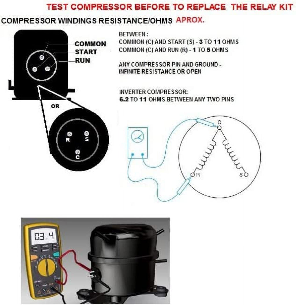Refrigerator Start Relay & Overload Kit Replacement S7256