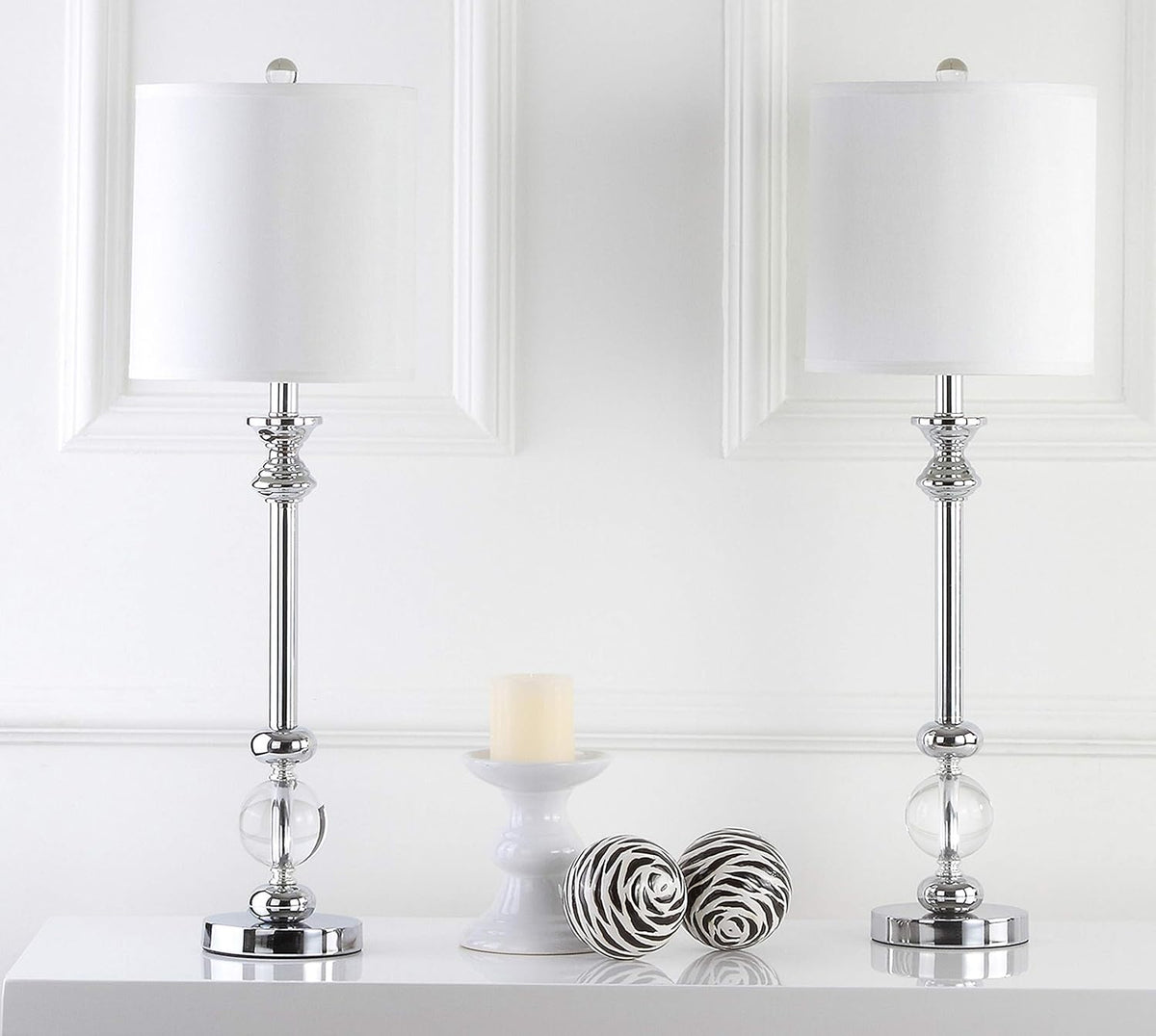Crystal Candlestick 31-inch Table Lamp Set of 2 O77631