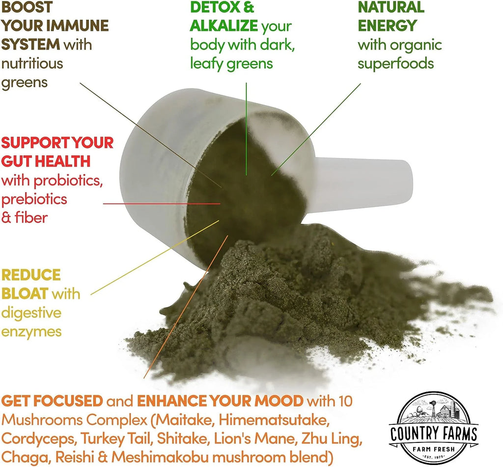 50 Organic Super Foods Drink Mix, 20 Servings, 10.6 Oz, 2 Packs K434045