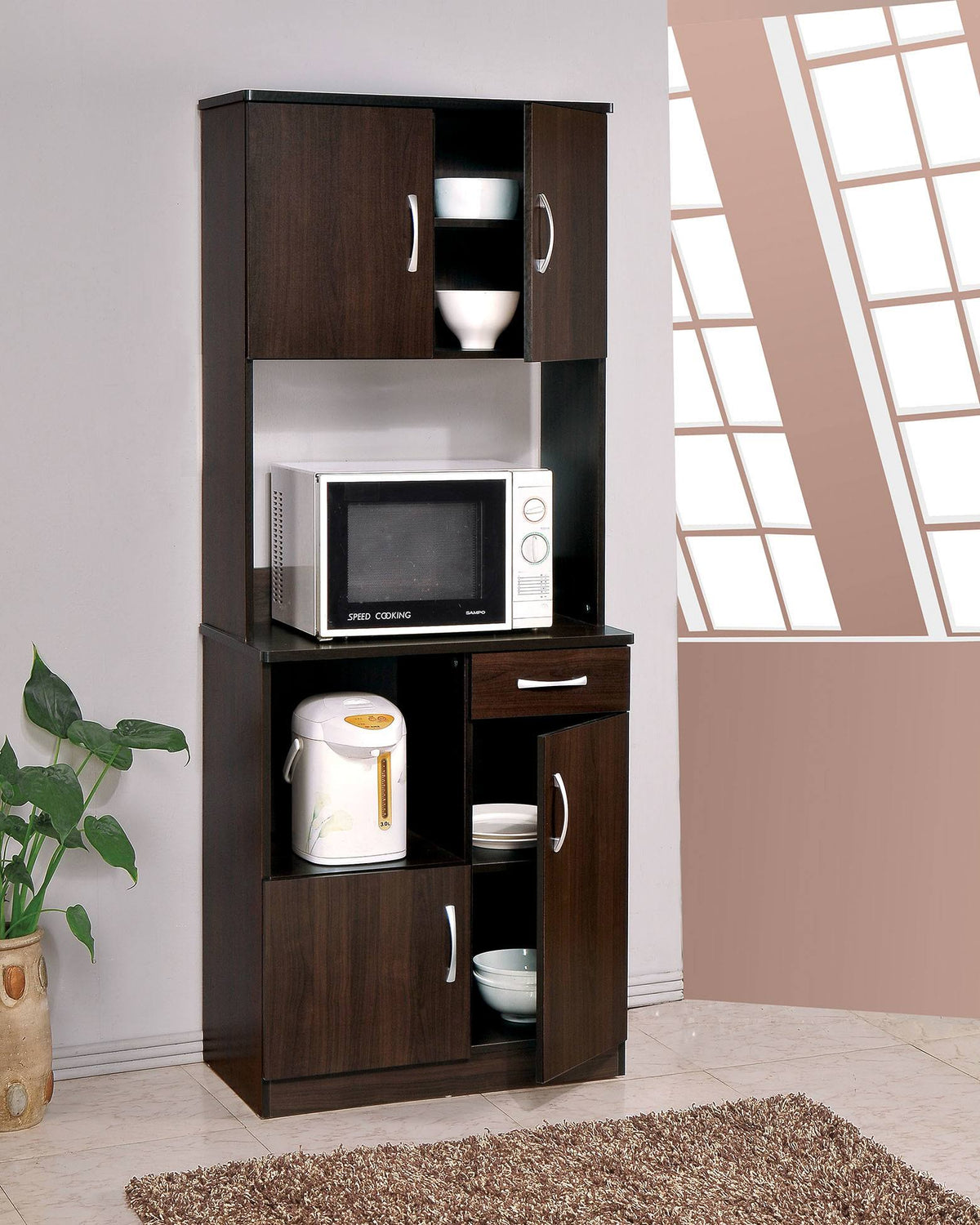 Espresso Kitchen Cabinet S664