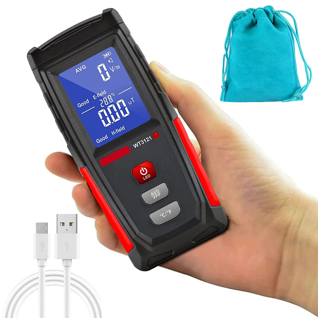 Rechargeable Digital Electromagnetic Field Radiation Detector S83987