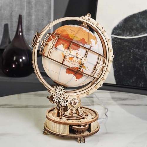 Illuminated Globe with Stand 180pcs 3D Wooden Puzzles Y34021