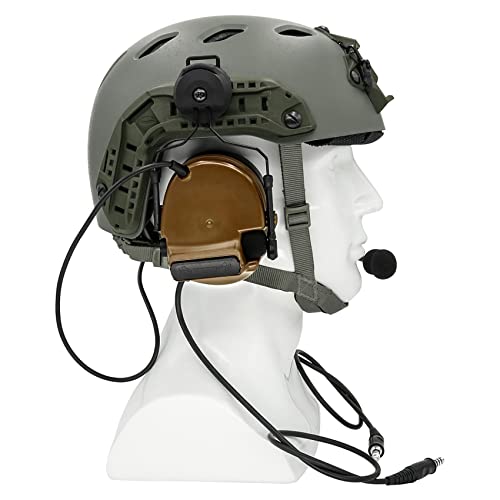 Tactical Headset with ARC Helmet Rail Mount and PTT Adapter Kenwood Plug G227819