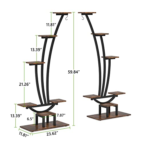 6-Tier Tall Metal Plant Stand Pack of 2 Q997831