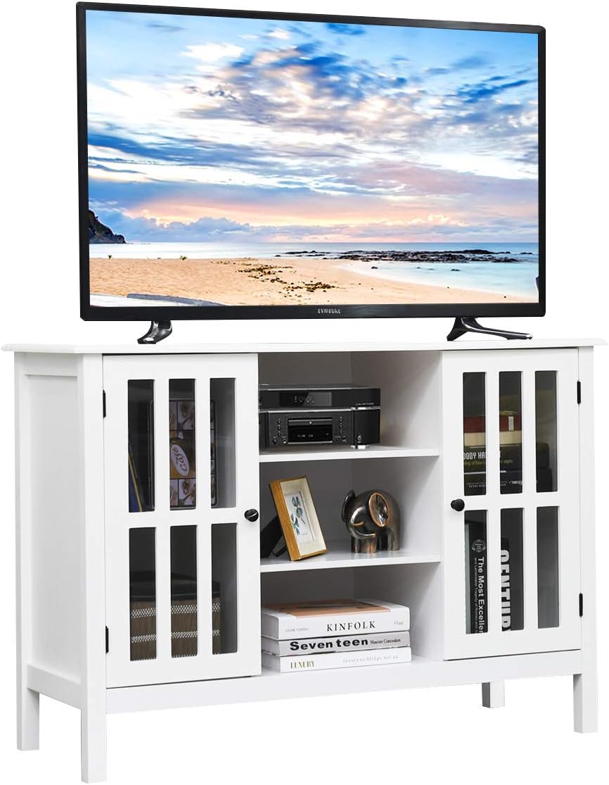 White Wood TV Stand C3221