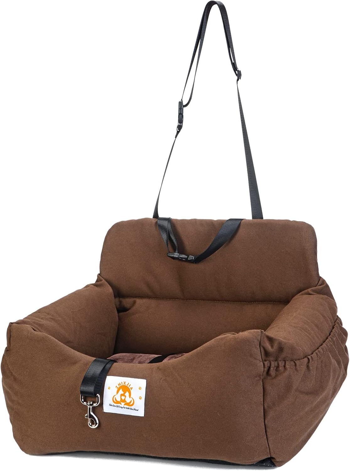 Dog Car Seat with Storage Pocket and Safety Leash A395