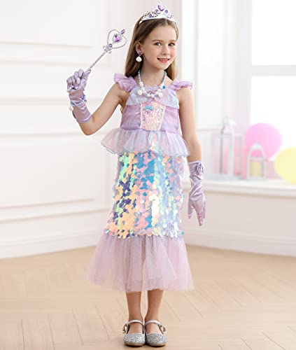 Sequins Mermaid Princess Party Dress for Toddler Kids Baby E96171