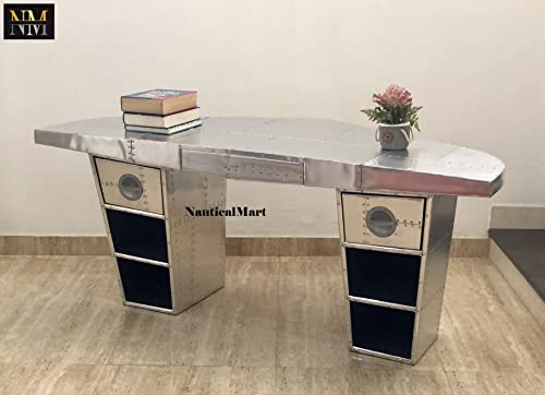 Aviator Wing Desk Aluminium Desk 72 Inches L59773