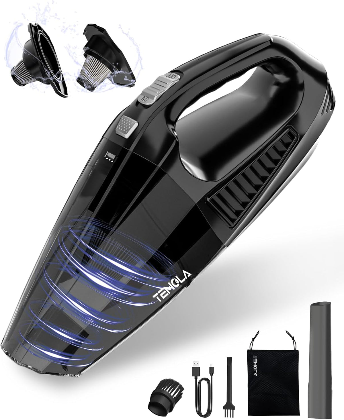 Handheld Vacuum Cordless Car Vacuum Cleaner with Brushless Motor 12000Pa Hand Vacuum Cordless Rechargeable with Stainless HEPA Filter Mini Vacuum L76280