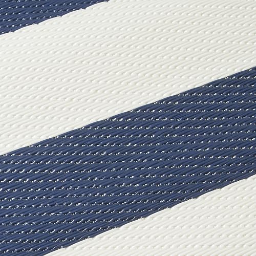 Teal & White 9 x 12 ft Waterproof Reversible Outdoor Camping Rug B67481
