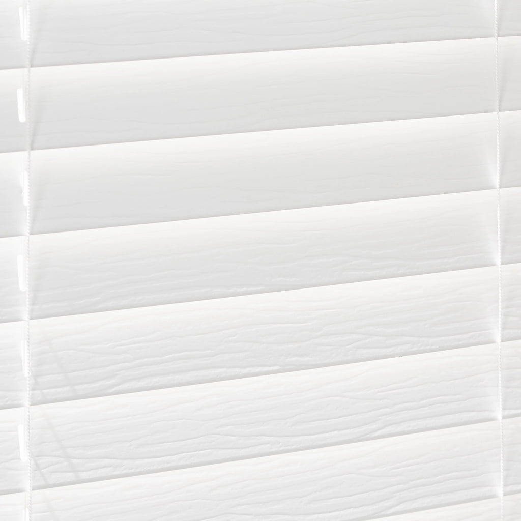 2-inch Cordless Faux Wood Horizontal Window Blinds, White, 34X64 F529748