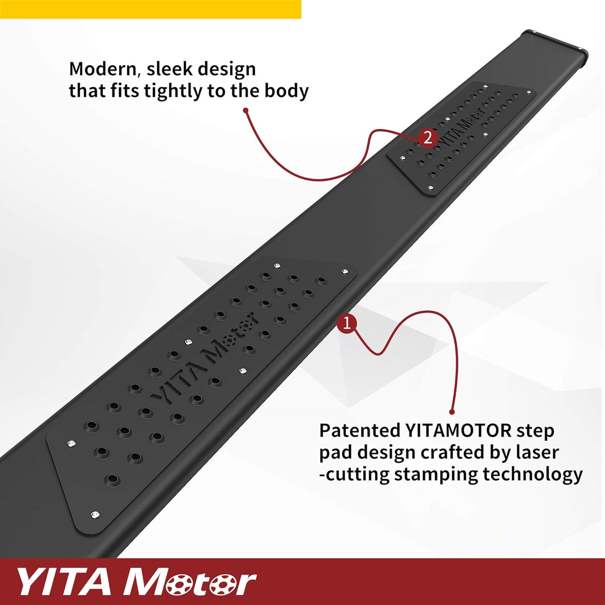 6.5 Inches Aluminum Running Boards Side Steps Nerf Bars S1006