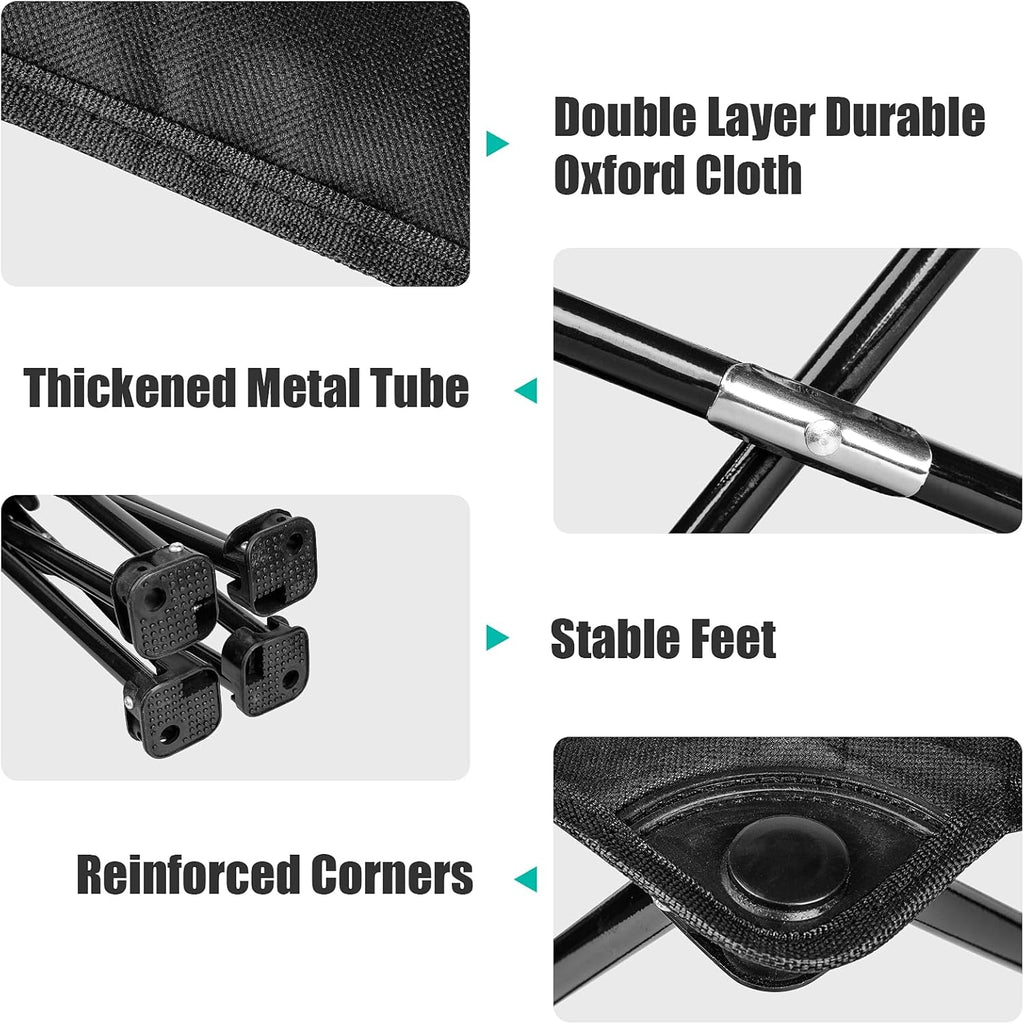 Small Folding Stool with Side Pocket and Storage Bag N33461