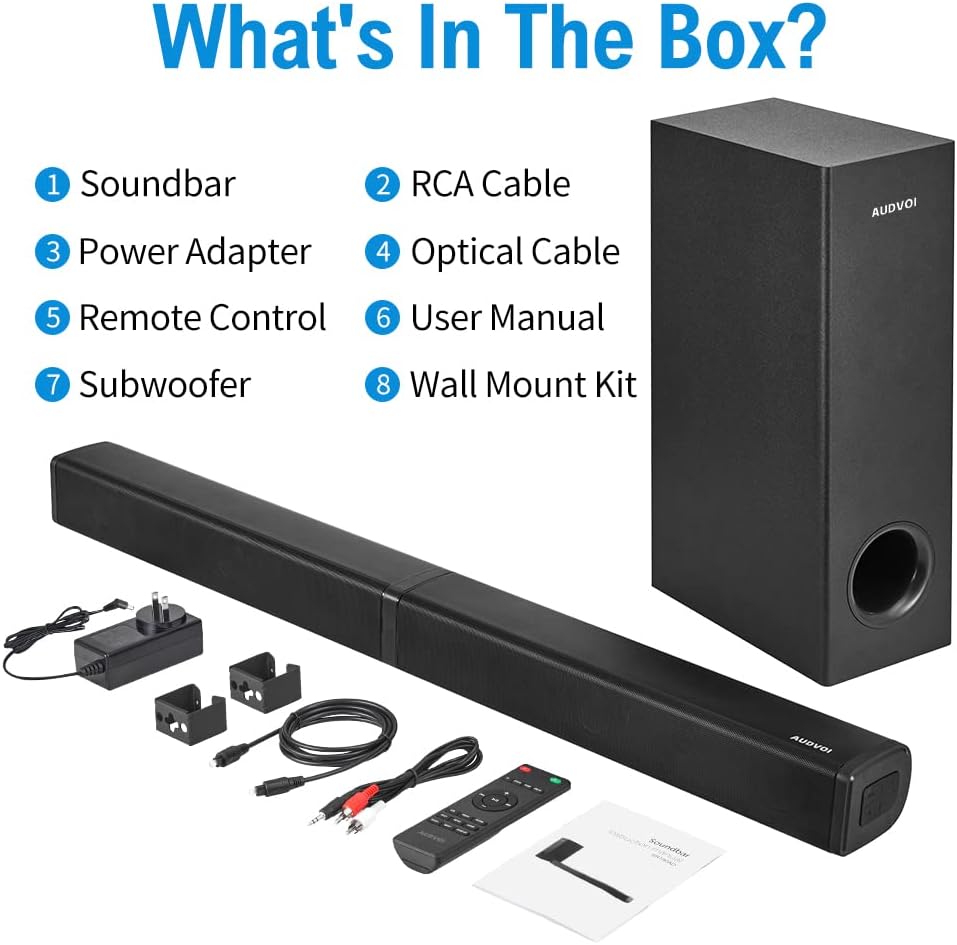 190W 2.1CH Sound Bar with Subwoofer A90472