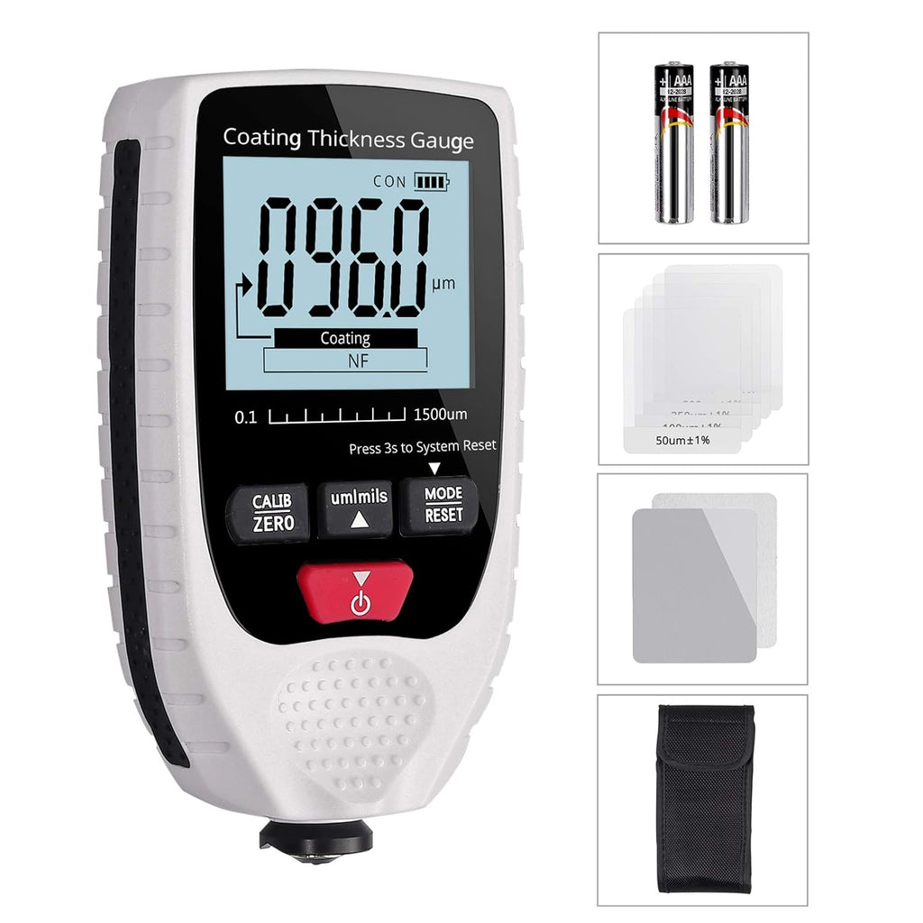 Paint Thickness Gauge Fe/NFe Probe 0 to 1500um I584595