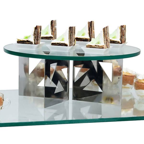 20x22 Round Tempered Glass Display Shelf J465425