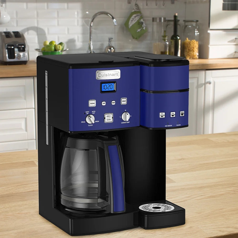 12 Cup Coffee Maker and Single-Serve Brewer Navy Bundle A4543