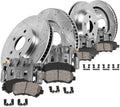 Front + Rear Calipers + Drilled Slotted Rotors + Ceramic Pads J664887