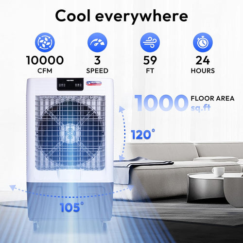 10000 CFM Evaporative Air Cooler with Remote Control X493395
