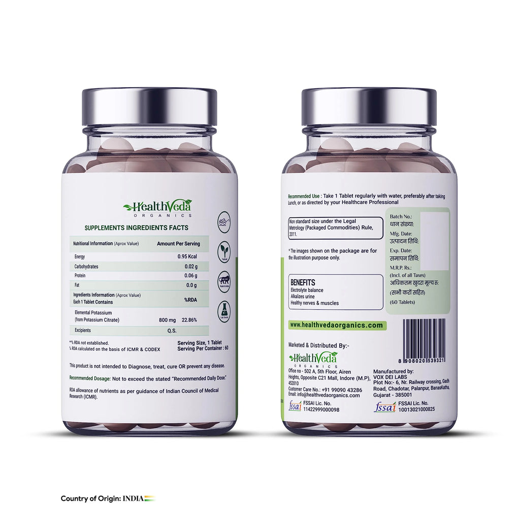 Potassium Citrate 800 Mg 60 Veg Tablets G121964