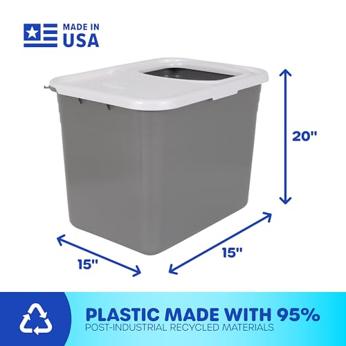 Top Entry Cat Litter Box With Filter Lid Q68633
