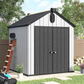Grey Resin Plastic Outdoor Storage Shed Y317