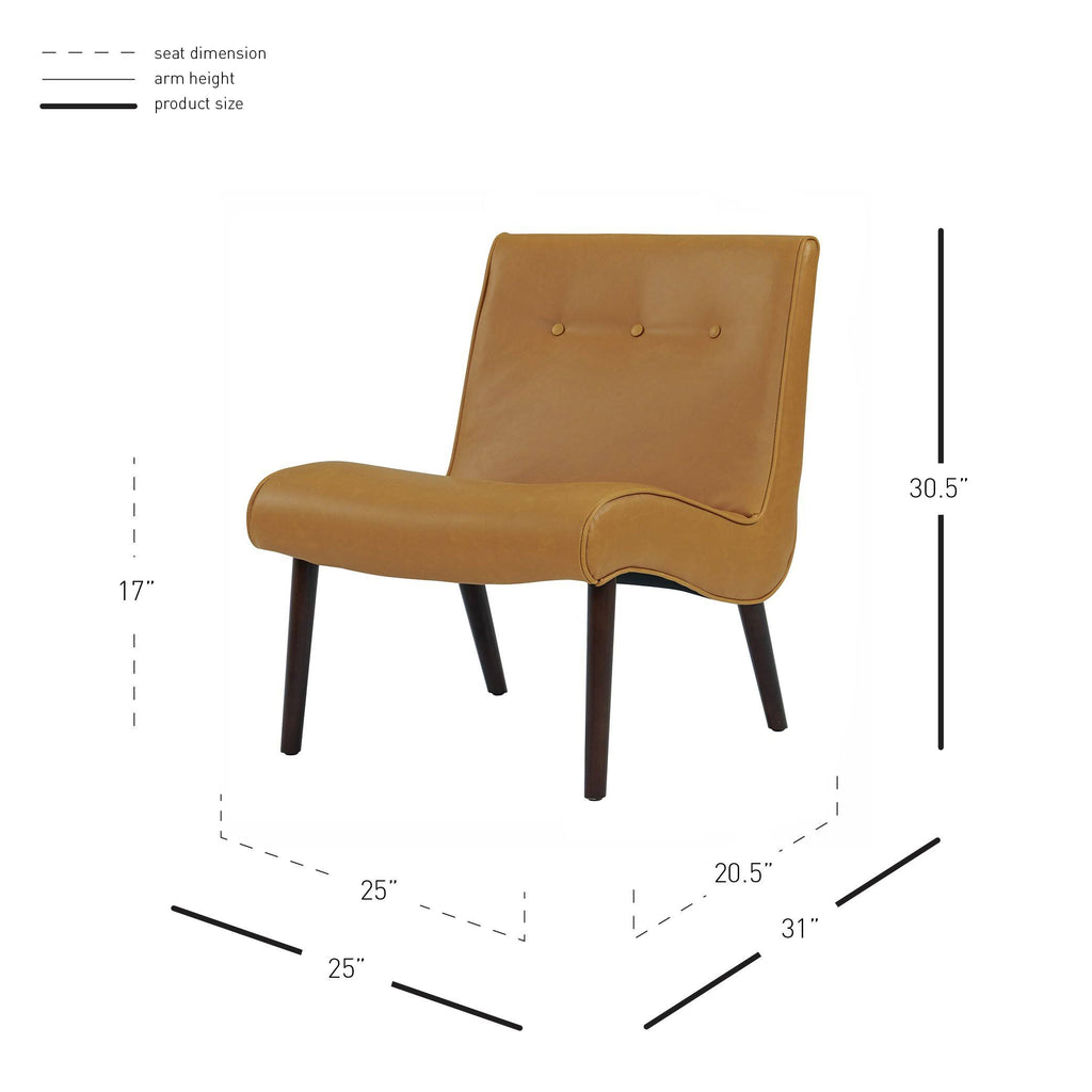Vintage Caramel Bonded Leather Chair B158