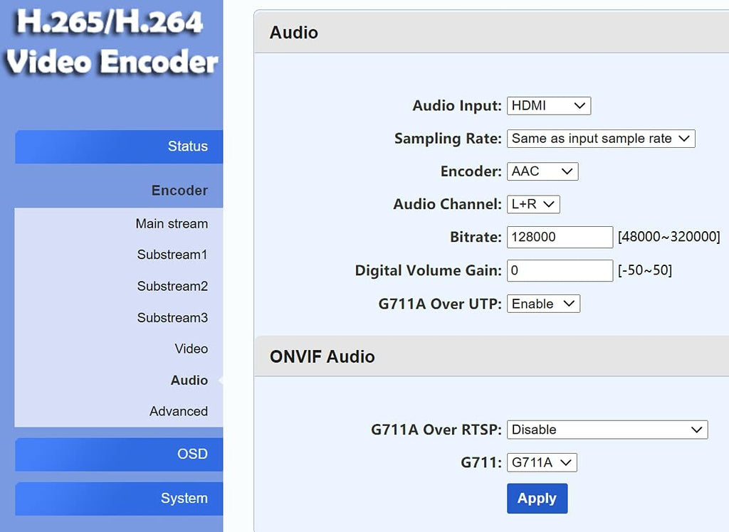 H.265 H.264 HDMI Video Encoder HDMI to IP Streamer A5116