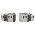 Outdoor Storage Dual Entry Shed, 15 x 8 ft, Desert Sand V9857