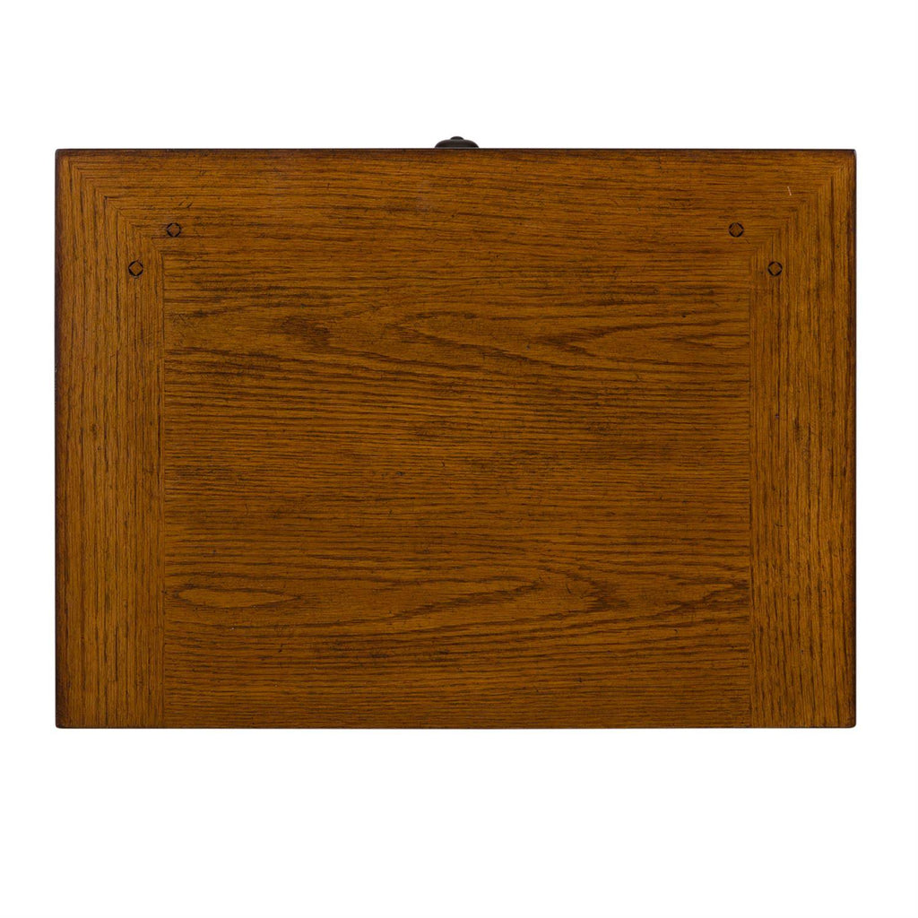 Twin Panel Bed in Aged Oak R986963