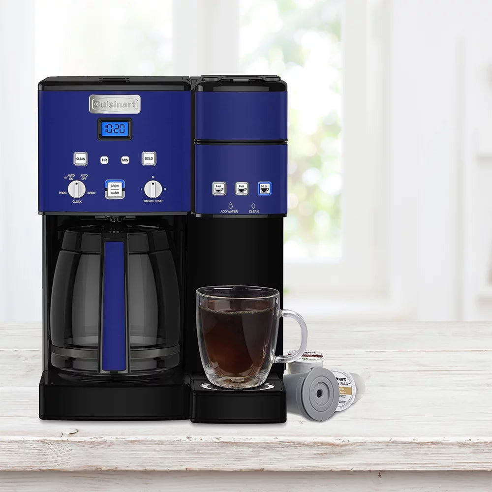 12 Cup Coffee Maker and Single-Serve Brewer Navy Bundle A4543