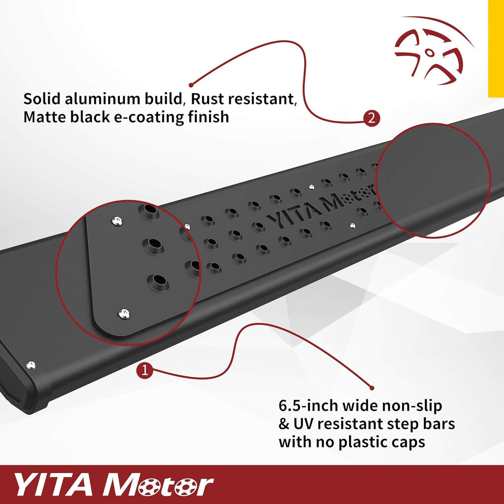 6.5 Inches Aluminum Running Boards Side Steps Nerf Bars S1006